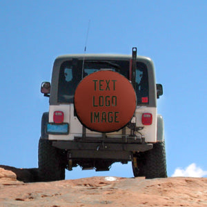 Custom Coral Red Olive Truck Tires