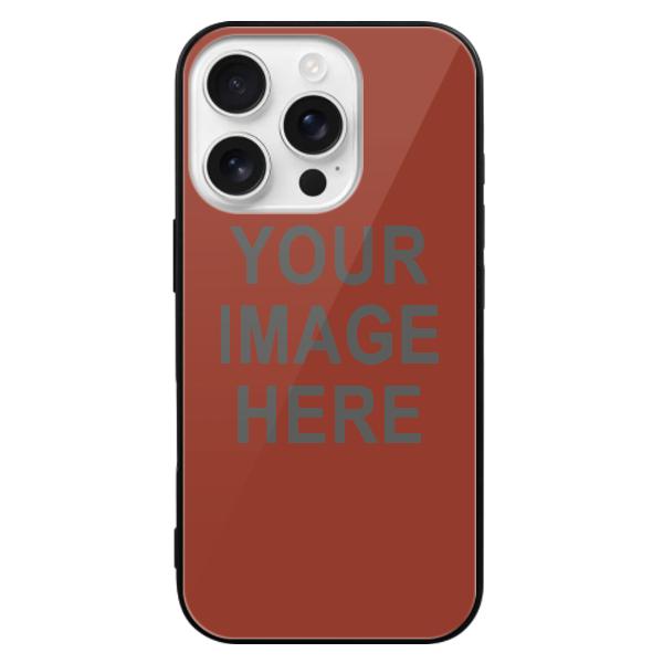 Custom Coral Red Dark Grey Phone Case