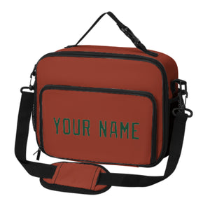 Custom Coral Red Green Lunch Bag