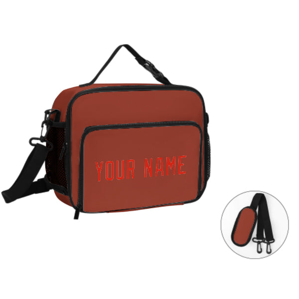 Custom Coral Red Orange Red Lunch Bag
