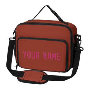 Custom Coral Red Pink Lunch Bag