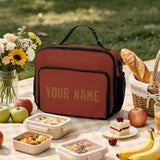 Custom Coral Red Khaki Lunch Bag