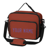 Custom Coral Red Light Purple Lunch Bag