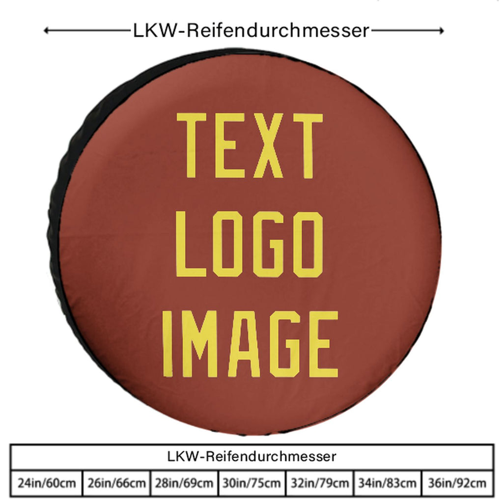 Custom Coral Red Light Yellow Truck Tires