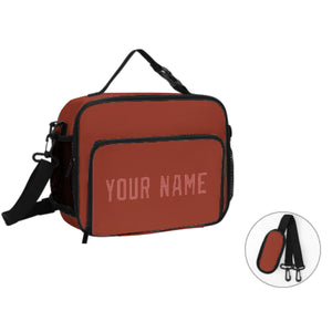 Custom Coral Red Copper Rose Lunch Bag