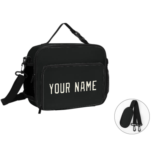 Custom Black Cream Lunch Bag