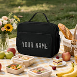 Custom Black Gray Lunch Bag