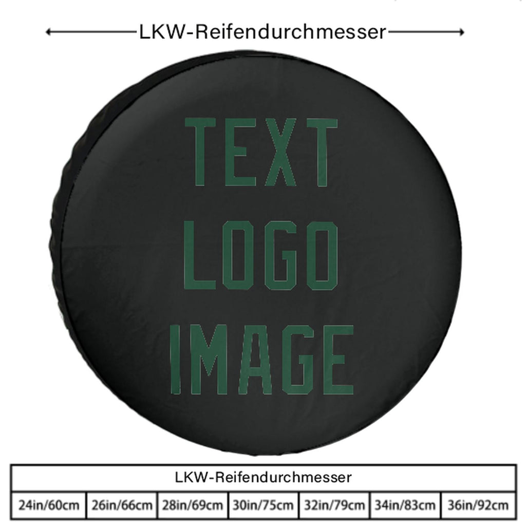 Custom Black Green Truck Tires