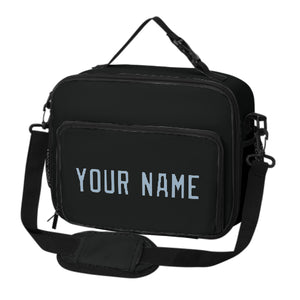 Custom Black Light Blue Lunch Bag