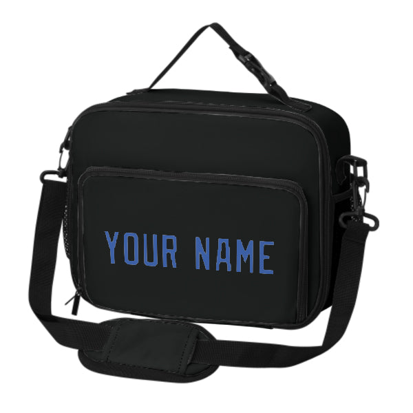 Custom Black Sky Blue Lunch Bag