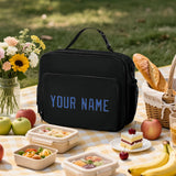 Custom Black Sky Blue Lunch Bag