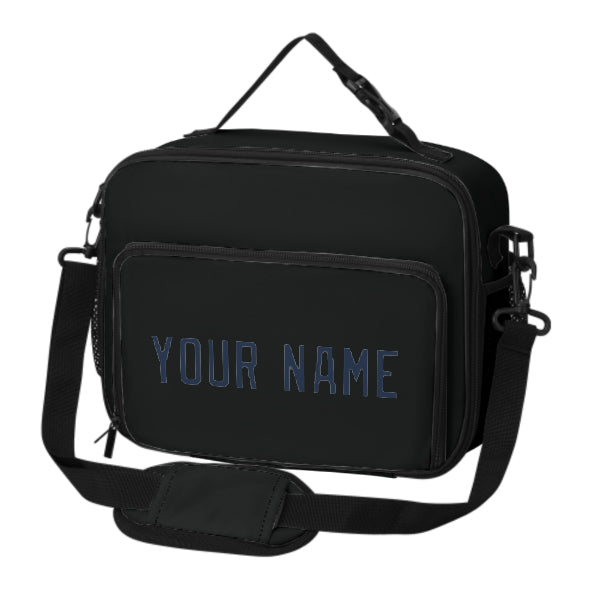 Custom Black Blue Lunch Bag