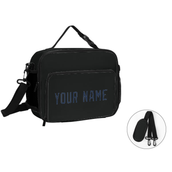 Custom Black Blue Lunch Bag