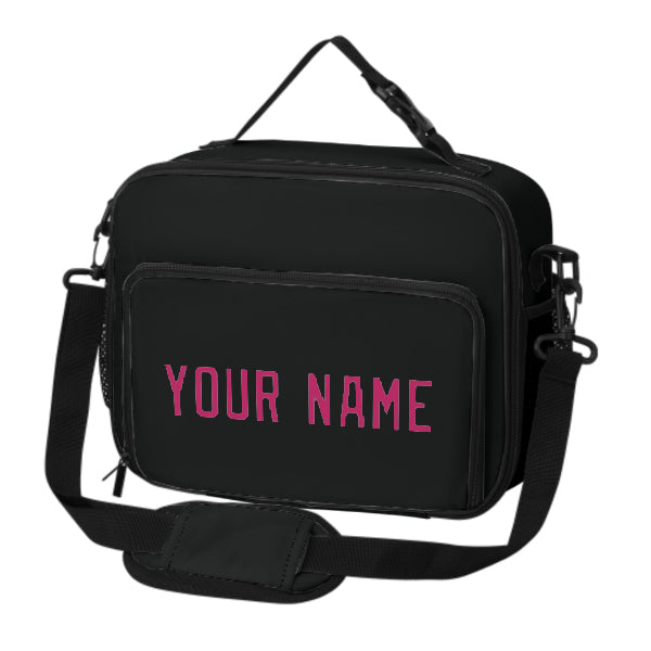 Custom Black Pink Lunch Bag