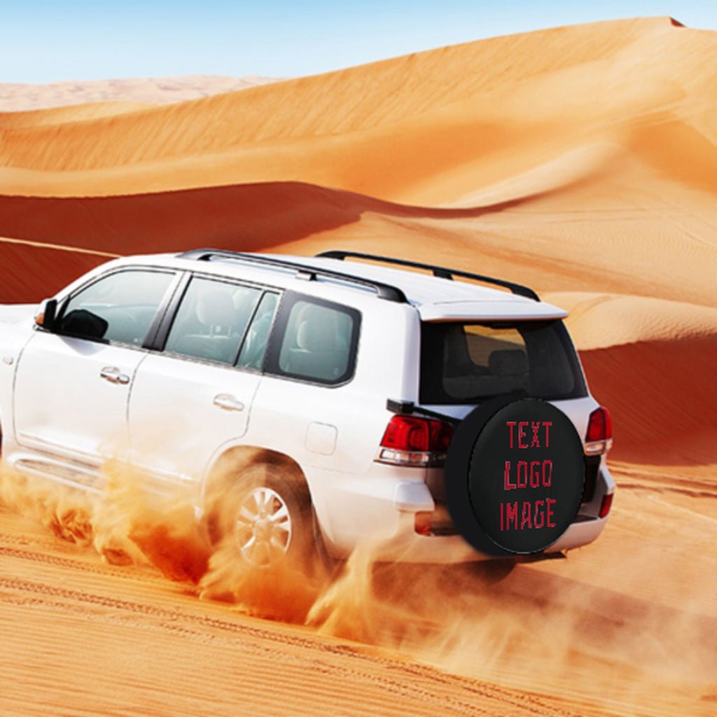 Custom Black Red Truck Tires