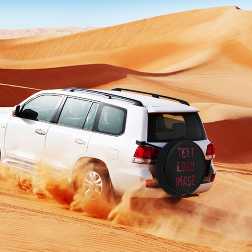 Custom Black Crimson Red Truck Tires