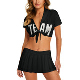 Custom Black White Cheerleading Uniform Set