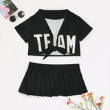 Custom Black White Cheerleading Uniform Set