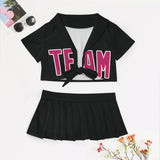 Custom Black Pink Cheerleading Uniform Set