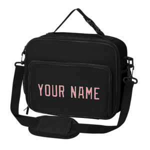 Custom Black Light Pink Lunch Bag