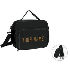 Custom Black Khaki Lunch Bag