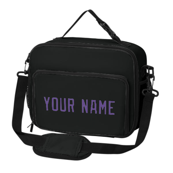 Custom Black Light Purple Lunch Bag