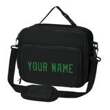 Custom Black Emerald Green Lunch Bag