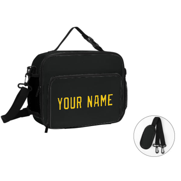 Custom Black Gold Lunch Bag