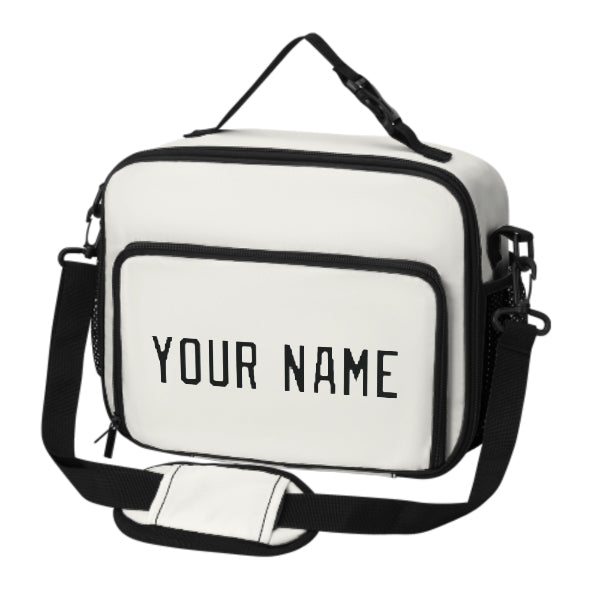 Custom White Black Lunch Bag