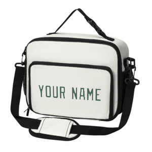 Custom White Blue Green Lunch Bag