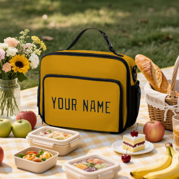 Custom Yellow Black Lunch Bag