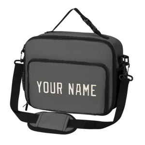 Custom Dark Grey Cream Lunch Bag