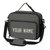 Custom Dark Grey Cream Lunch Bag