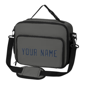 Custom Dark Grey Blue Lunch Bag