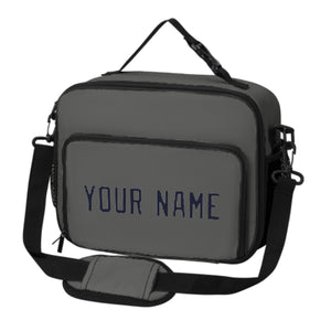 Custom Dark Grey Navy Lunch Bag