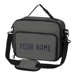 Custom Dark Grey Navy Lunch Bag