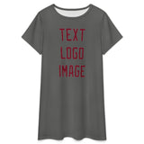 Custom Dark Grey Crimson Red Nachthemd