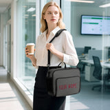Custom Dark Grey Crimson Red Lunch Bag