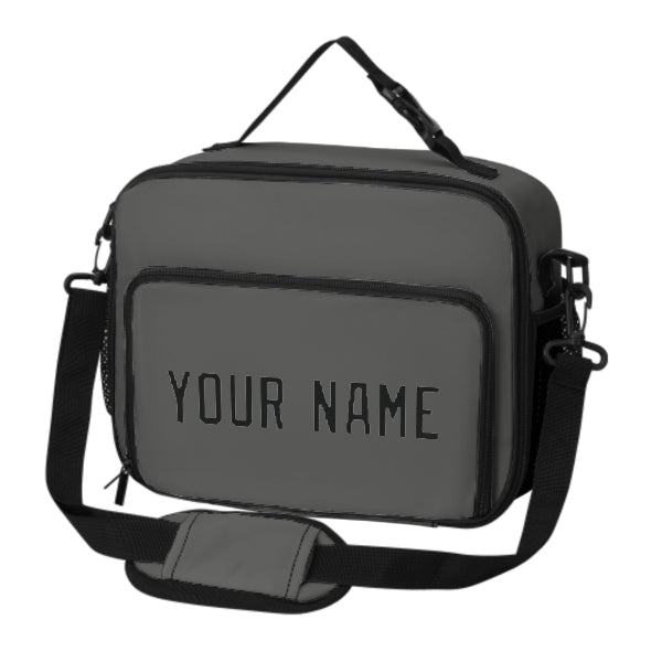 Custom Dark Grey Black Lunch Bag