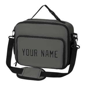 Custom Dark Grey Black Lunch Bag