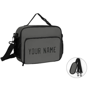 Custom Dark Grey Black Lunch Bag