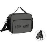 Custom Dark Grey Black Lunch Bag