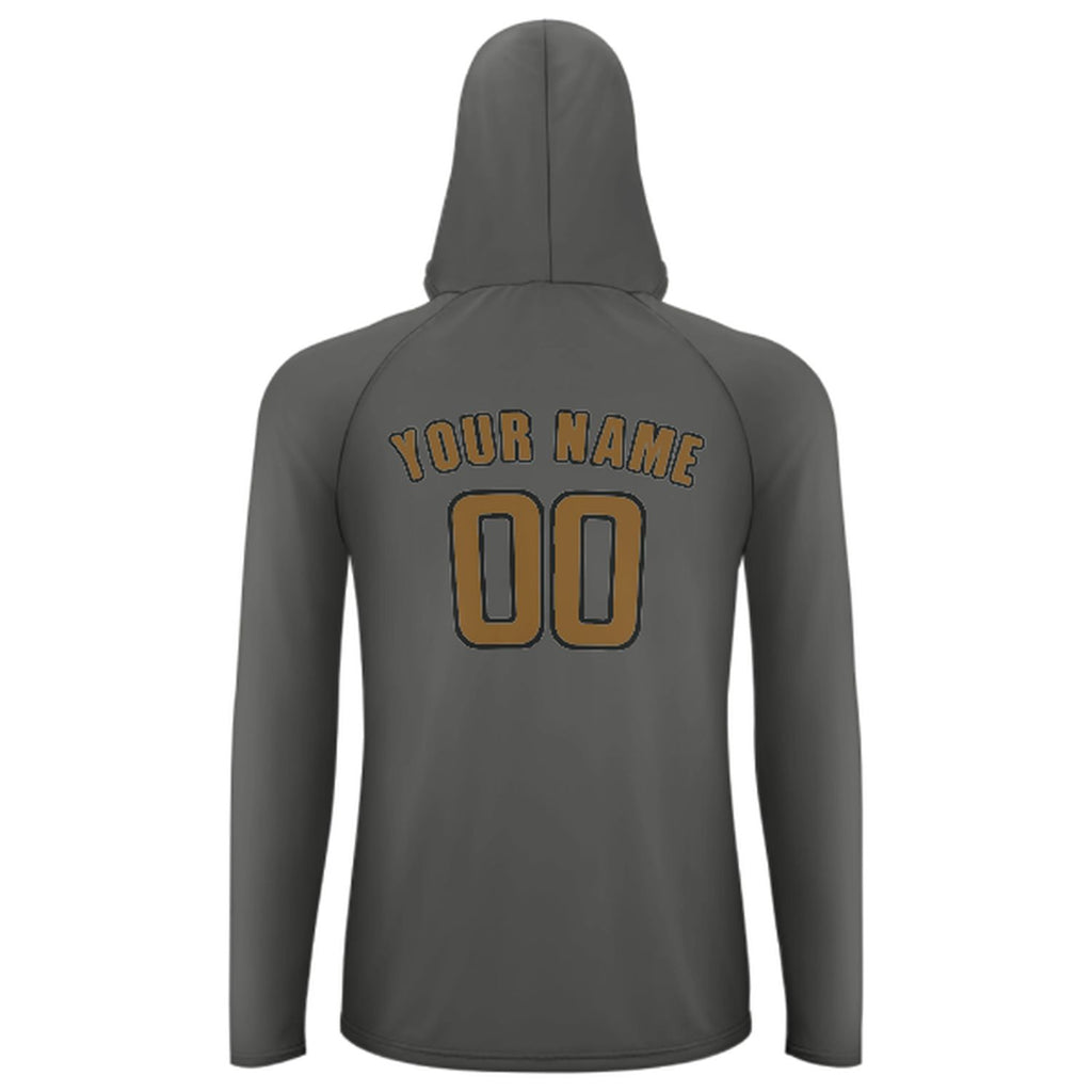 Custom Dark Grey Khaki UV-Hoodie