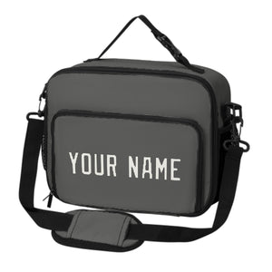Custom Dark Grey White Lunch Bag