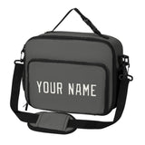 Custom Dark Grey White Lunch Bag