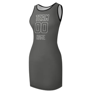 Custom Dark Grey Dark Grey Sleeveless Vest Dress