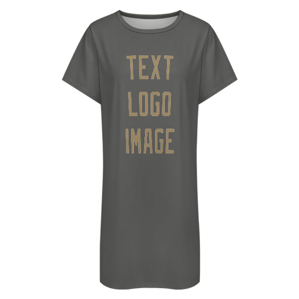 Custom Dark Grey Light Khaki Nachthemd