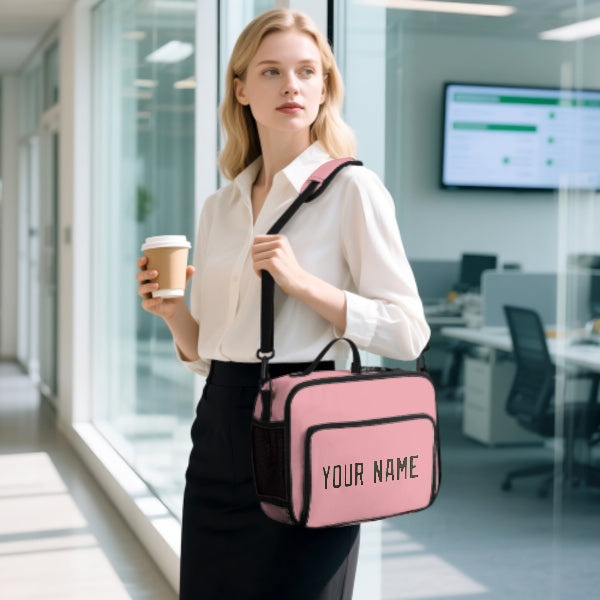 Custom Light Pink Olive Lunch Bag