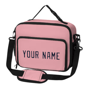 Custom Light Pink Navy Lunch Bag