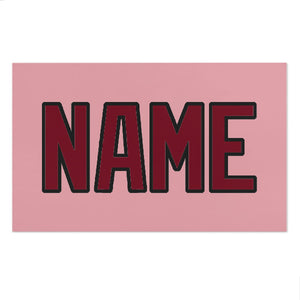 Custom Light Pink Crimson Red Beach Towel